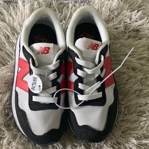 New Balance Kids' White and Red Sneakers